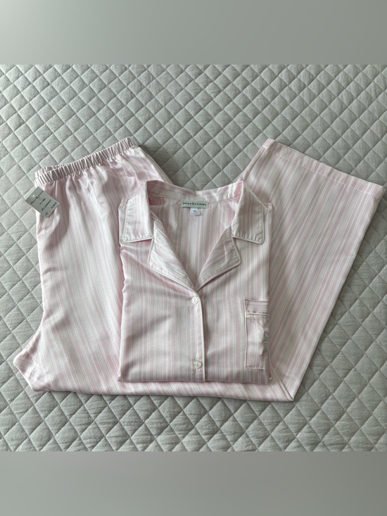 Miss Elaine Other - New Miss Elaine Pink and White Striped Pajama Set